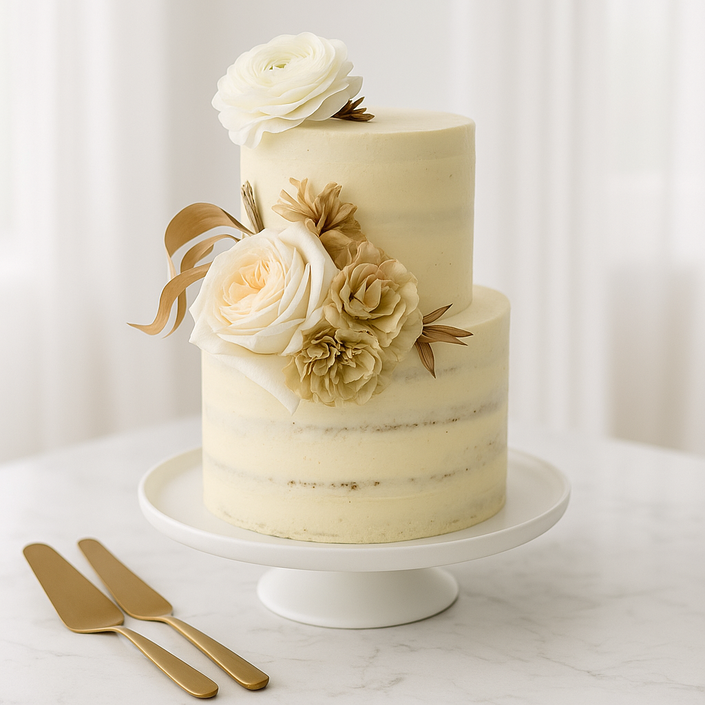 Natural Tones Wedding Cake