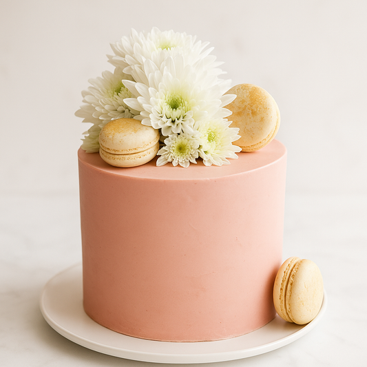 Floral Macaron Cake