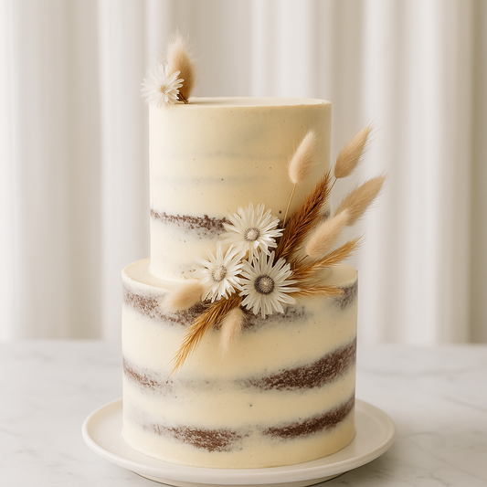 Organic Floral Wedding Cake
