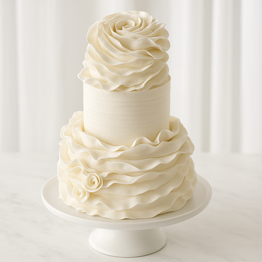 All Frills Wedding Cake