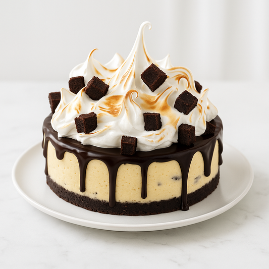 Dark Chocolate Brownie Cheesecakes