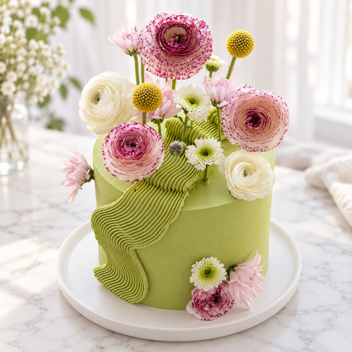 Floral Meander Cake