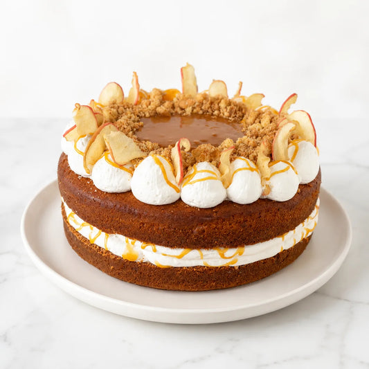 Apple Crumble Butterscotch Dessert Cake