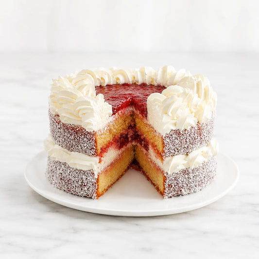 Strawberry Lammington Dessert Cake